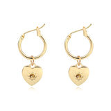 Funny Smile Face Hoop Earrings Pendant For Women Gold Alloy Geometric Carving Earring Jewelry