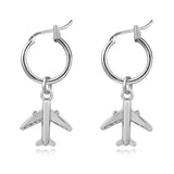 Funny Smile Face Hoop Earrings Pendant For Women Gold Alloy Geometric Carving Earring Jewelry