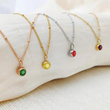Necklace Women's Fashion Popular Necklace Diamond Birthstone Necklace